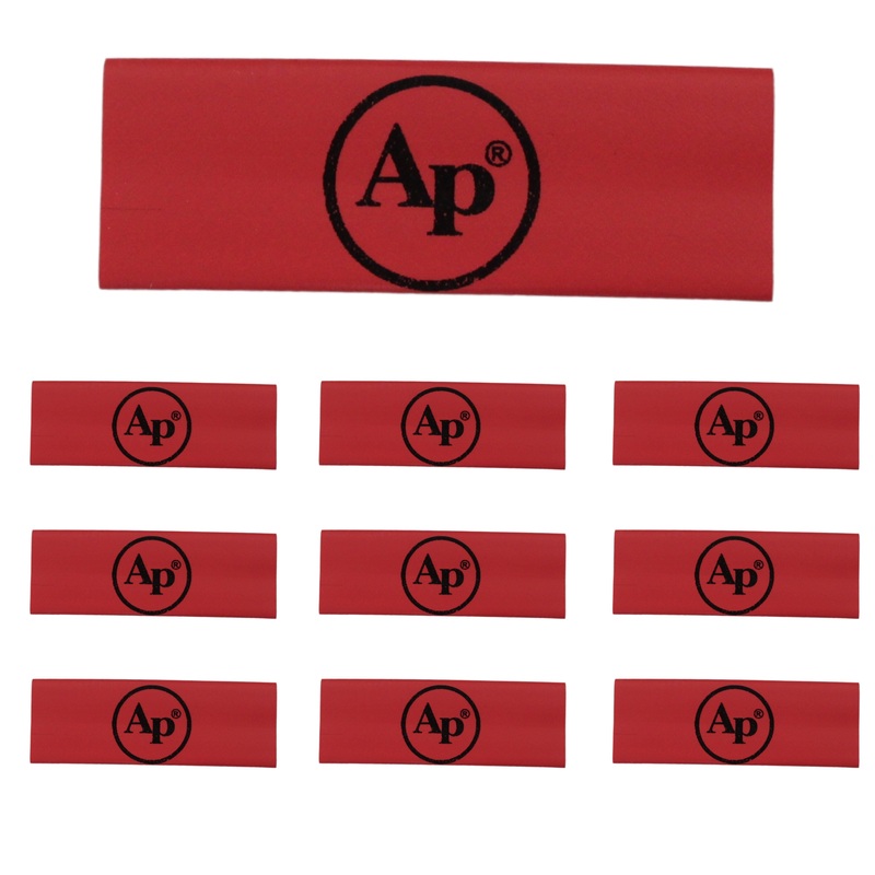 4 Gauge 3:1 Heat Shrink with Audiopipe Logo 10 Pack Red Horizontal Logo