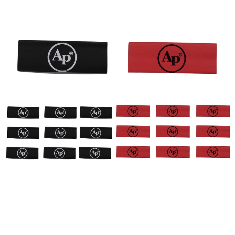 4 Gauge 3:1 Heat Shrink with Audiopipe Logo Black/Red 20 Pack Horizontal Logo
