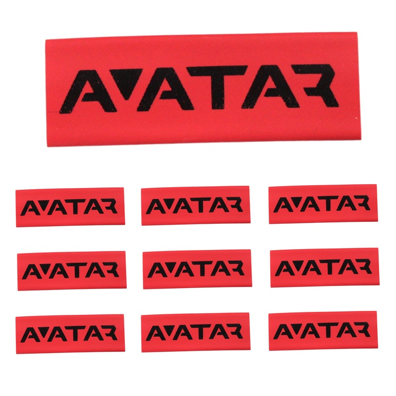 4 Gauge 3:1 Heat Shrink with Deaf Bonce Logo 10 Pack Red Avatar Logo