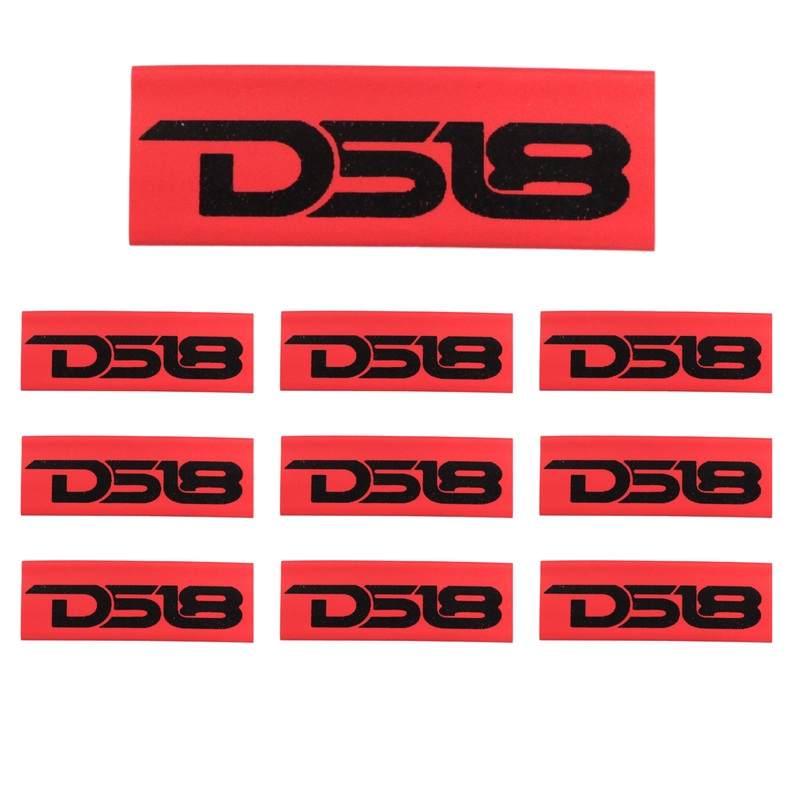 4 Gauge 3:1 Heat Shrink with DS18 Logo 10 Pack Red DS18 Logo