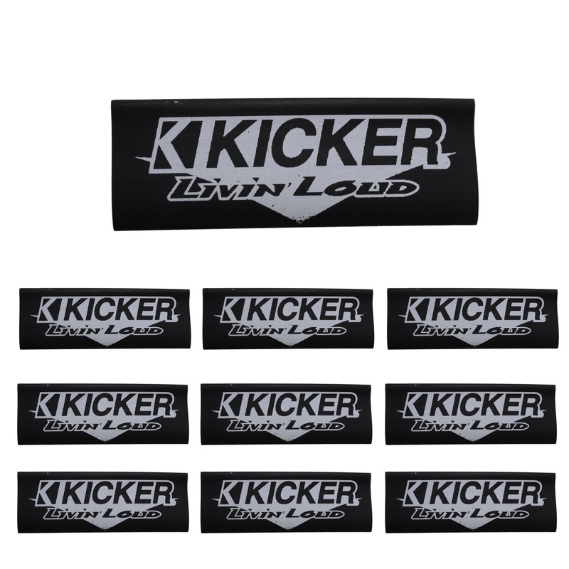 4 Gauge 3:1 Heat Shrink with Kicker Livin’ Loud Logo 10 Pack Black