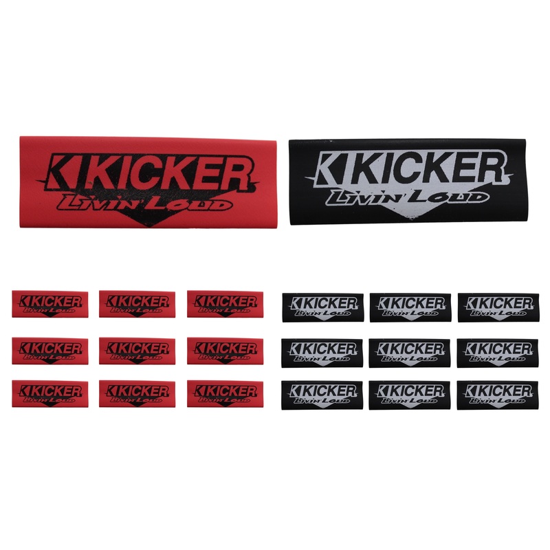 4 Gauge 3:1 Heat Shrink with Kicker Livin’ Loud Logo Black/Red 20 Pack