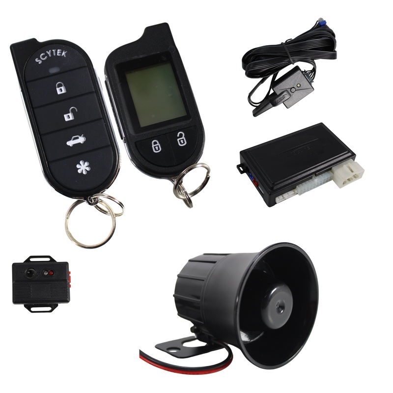 A4.2W Car Alarm Security System with Siren, Keyless Entry 2-Way LCD Remote Start A4.2W Only