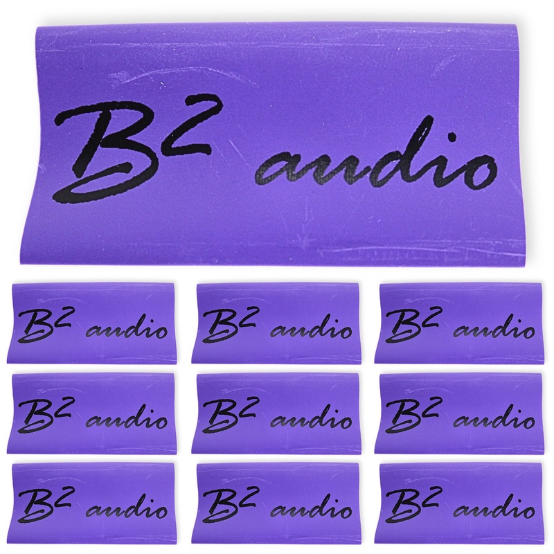 B2 Audio 10 Pack of 0 Gauge Purple Heat Shrink with B2 Audio Logo