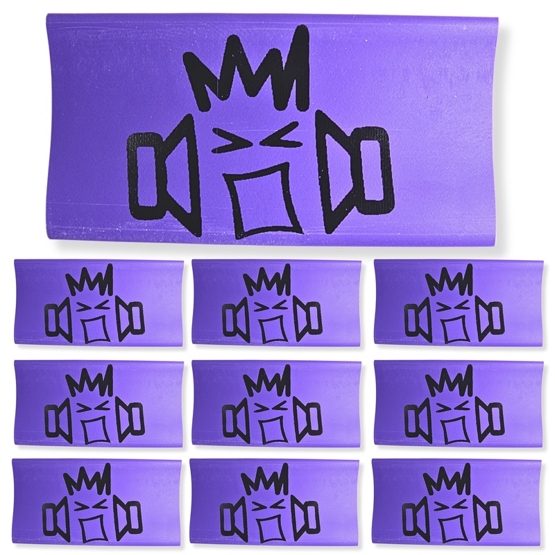 B2 Audio 10 Pack of 0 Gauge Purple Heat Shrink with B2 Audio Logo Riot Guy