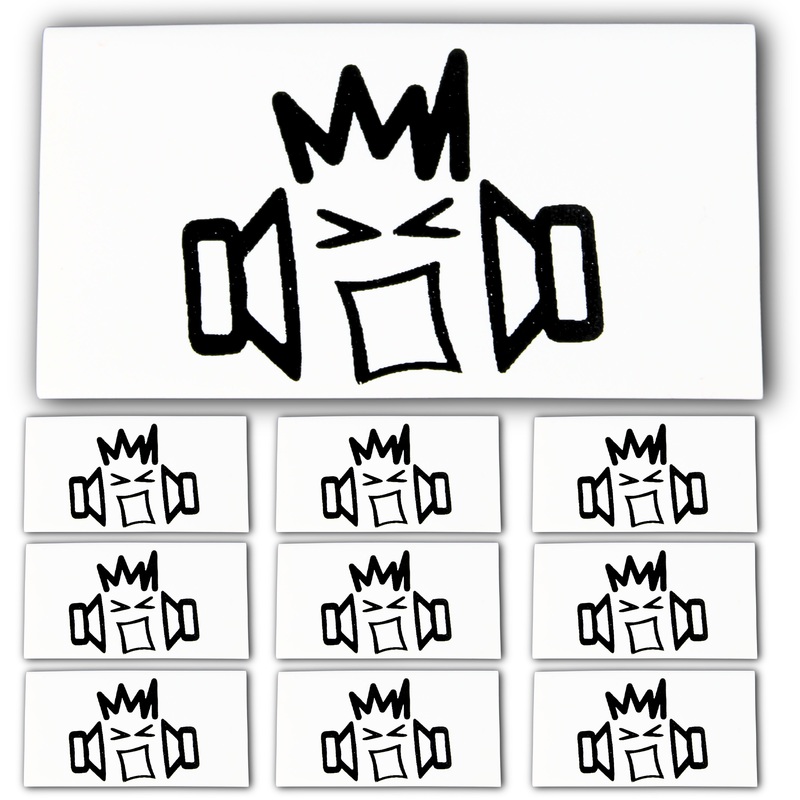 B2 Audio 10 Pack of 0 Gauge White Heat Shrink with B2 Audio Logo B2 Audio