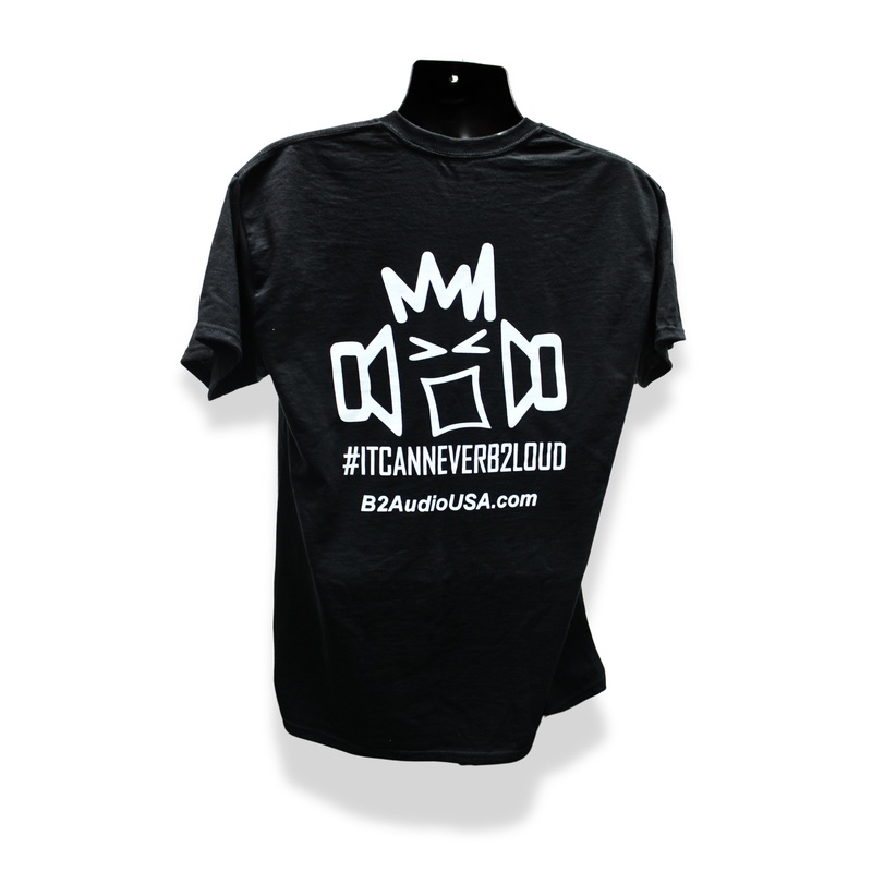 B2 Audio 100% Cotton T-Shirt Riot Guy Black Tee with Team Big Jeff Logo MEDIUM