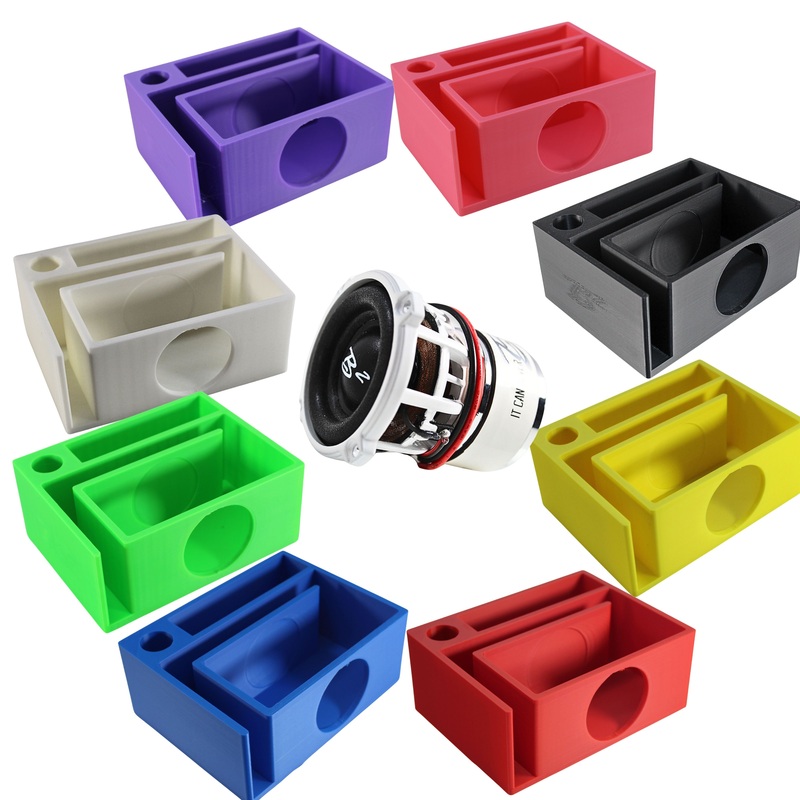 Business Card Holder Ported Box Enclosure w/ B2 Audio Rampage RC2 2″ Subwoofer Black