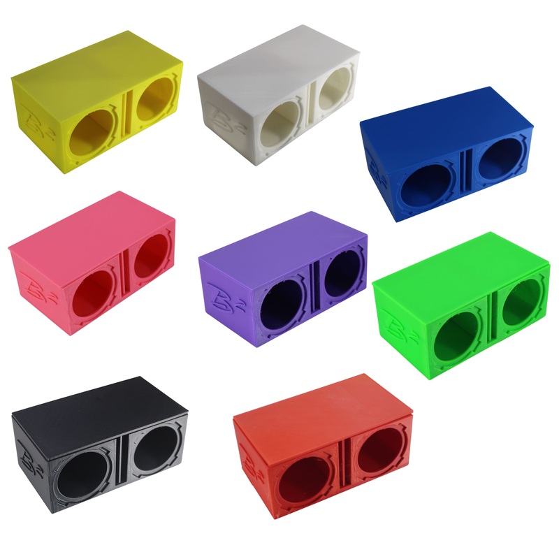 Dual Ported 3D-Printed Subwoofer Enclosure for B2 Audio Rampage RC2 BLUE