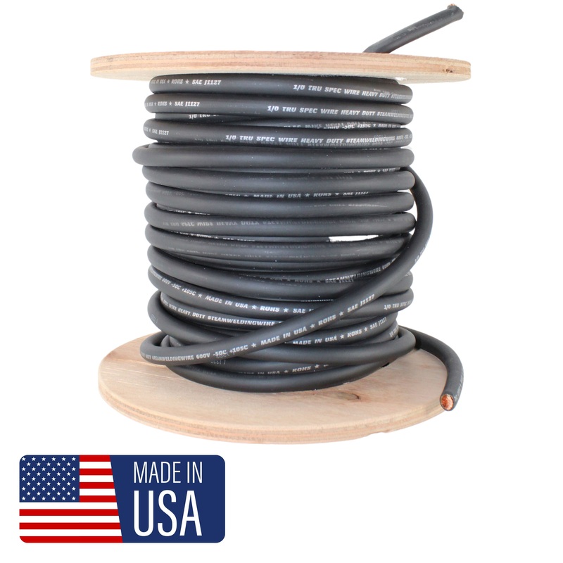 GP Car Audio 1/0 True AWG Competition Copper Power/Ground Wire Black Lot 1 Foot