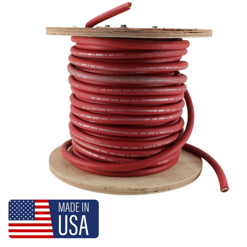 GP Car Audio 1/0 True AWG Competition Copper Power/Ground Wire Red Lot 1 Foot