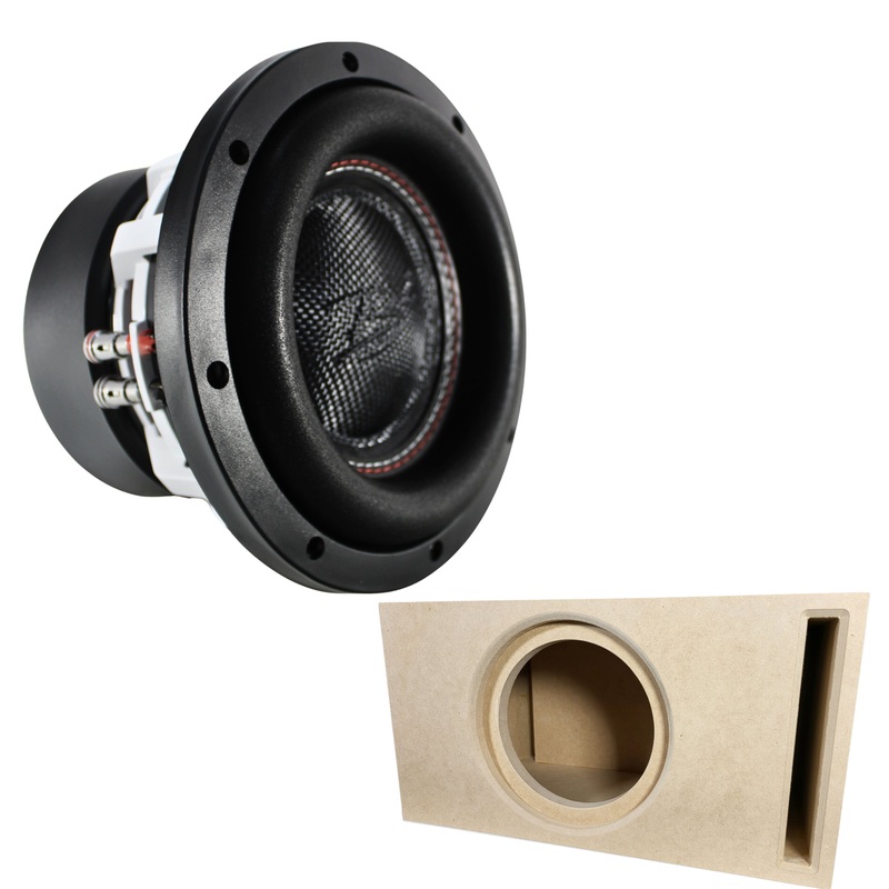 RAGE 8″ DVC 500W RMS Subwoofer w/ Tru Spec Vented Single 8″ Enclosure Dual 2-Ohm