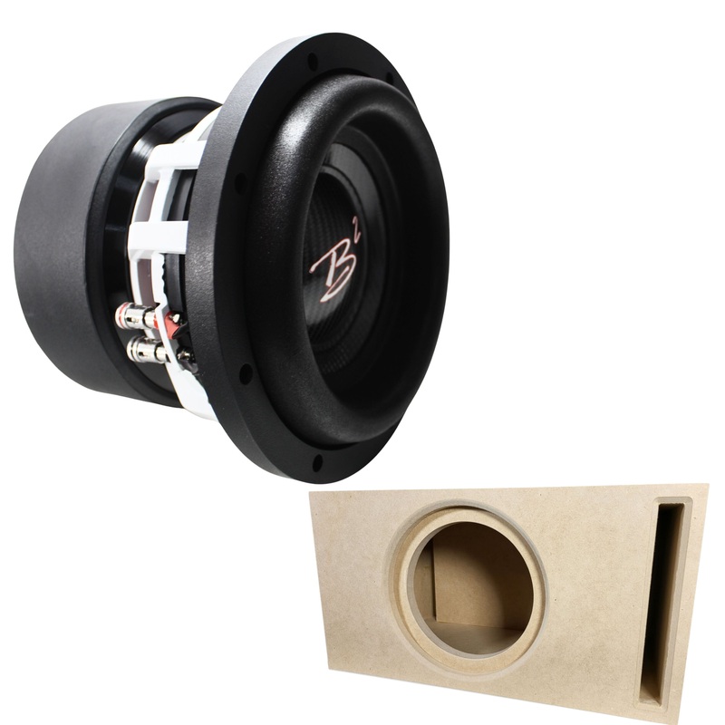 RAMPAGE 8″ Dual Voice Coil 1000W RMS Subwoofer w/ Tru Spec Vented 8″ Enclosure Dual 1-Ohm