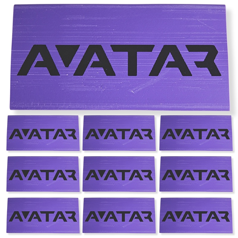 0 Gauge 3:1 Heat Shrink with Deaf Bonce / Avatar Logo 10 Pack Purple Avatar Logo