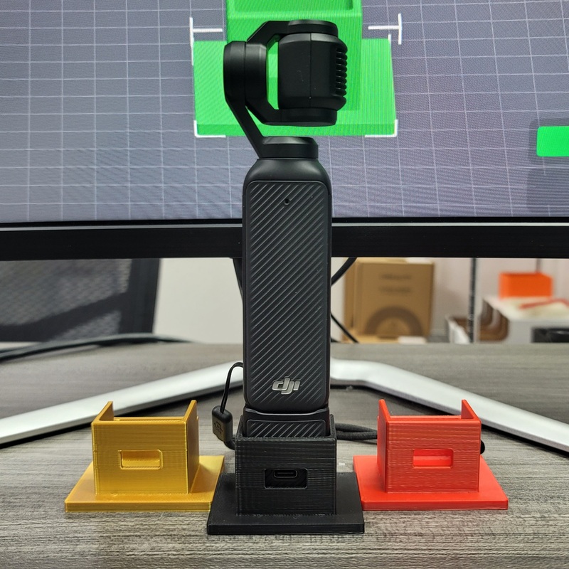 3D-Printed DJI Osmo Pocket 3 Stand Compact, and Durable Mount for Stable Filming Black
