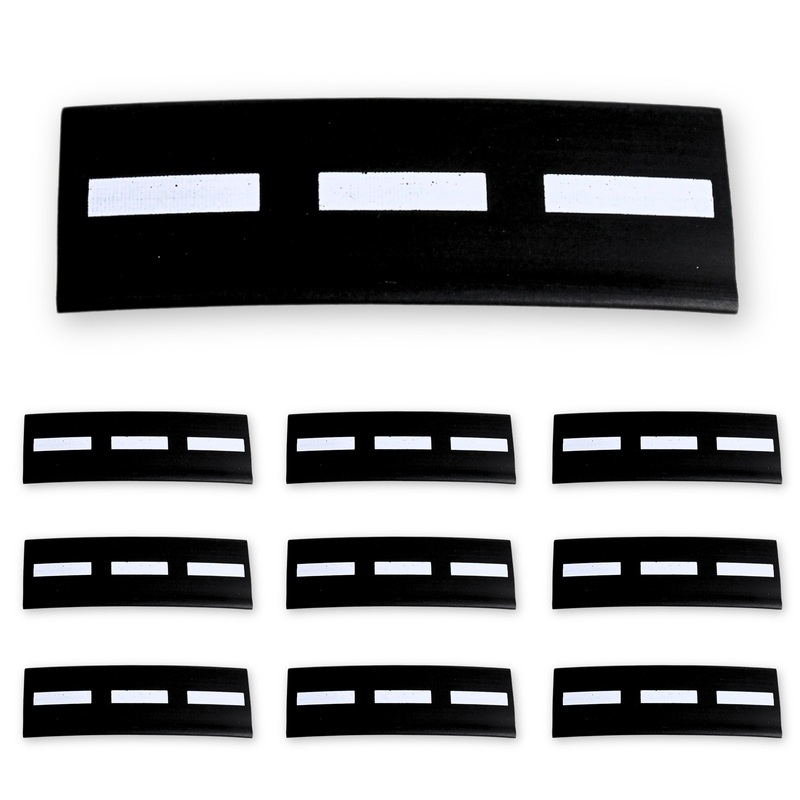 4 Gauge 3:1 Heat Shrink with Negative/Minus Logo 10 Pack Black Black