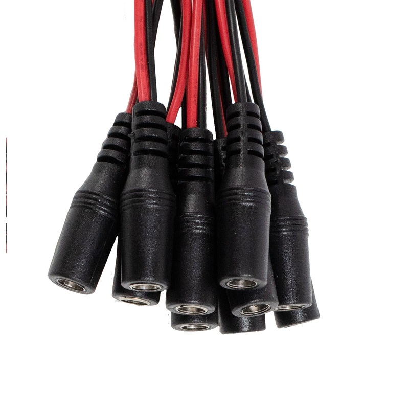 50 pcs Female Pigtails DC Power Connectors Plug Lead Cord for DVRs CCTV Cameras