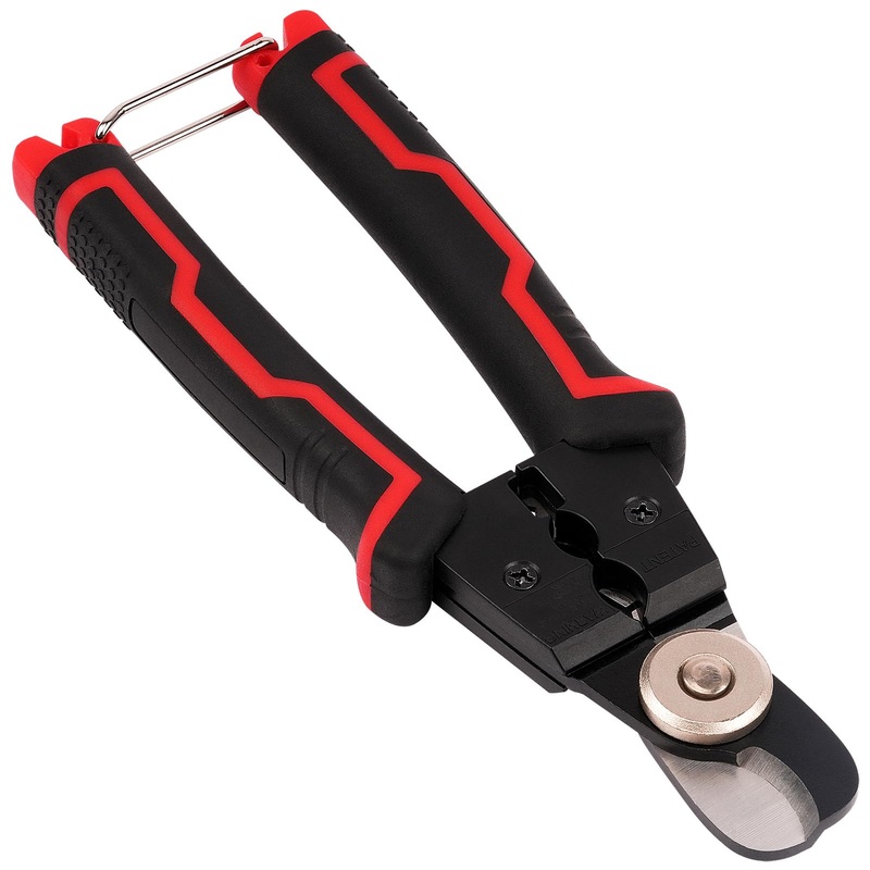 7″ Heavy-Duty Carbon Steel Cable Cutter/Stripper with Non-Slip Ergonomic Grip