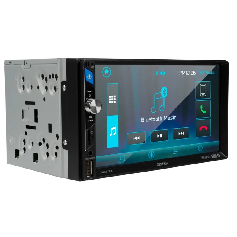 7″ Touchscreen Bluetooth Receiver w/Push-to-Talk Voice Assist & Media Playback