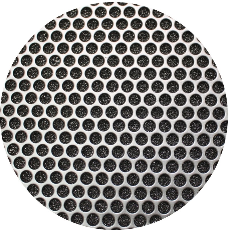 Audiopipe 2×4′ Black Metal Finish Mesh Grill w/ Foam Staggered Rows 3/16″ Holes