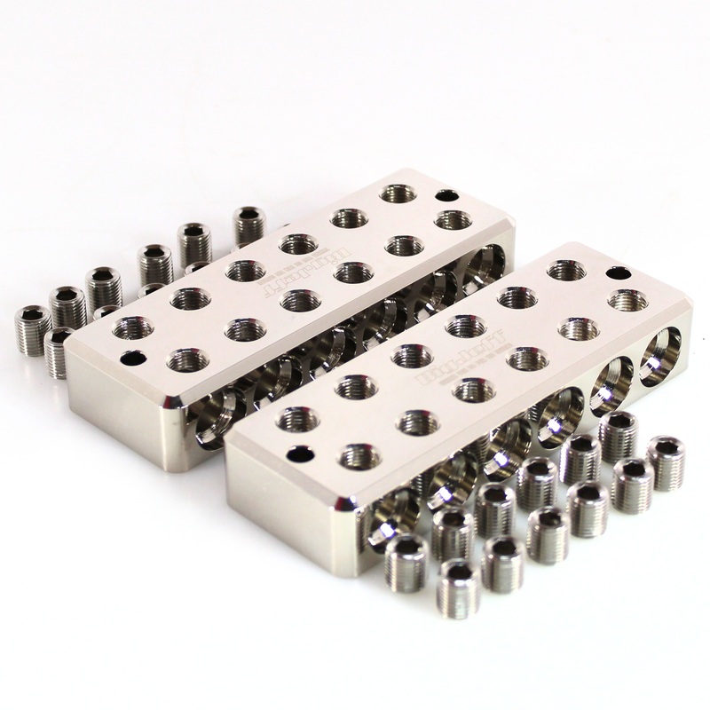 Big Jeff Audio 1/0 GA Aluminum 6 In – 6 Out Power/Ground Distribution Blocks