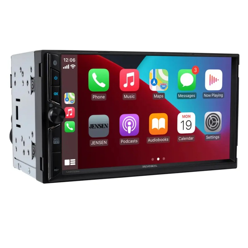 Jensen 7″ Touchscreen Bluetooth Car Radio with Backup Camera – CAR723W-BC