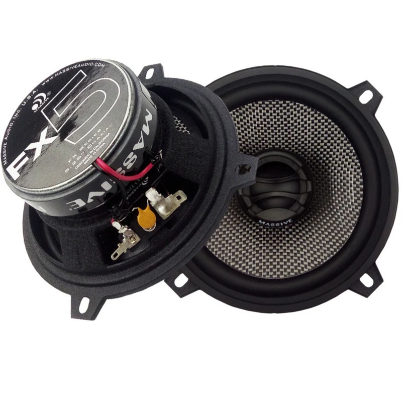 Pair of Massive Audio 5.25″ 4-Ohm 60 Watts RMS 2-Way Coaxial Speakers