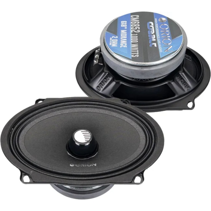 Pair of Orion 2-Ohm 250w RMS Cobalt High Efficiency 6×8 Midrange Bullet Speakers