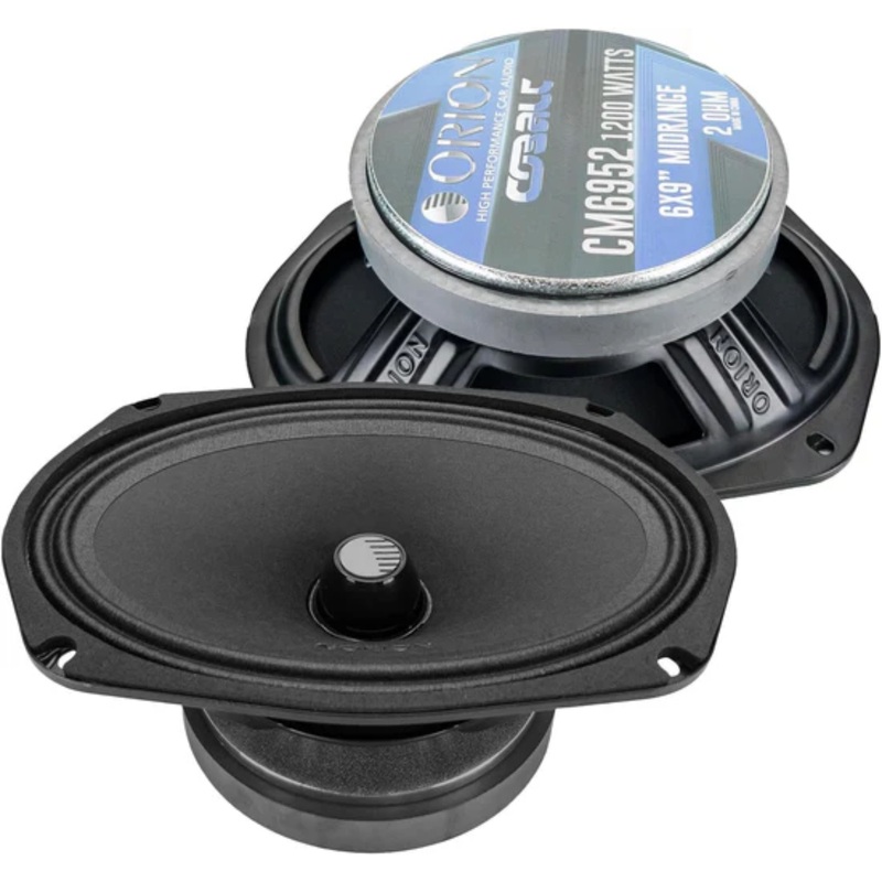 Pair of Orion 2-Ohm 300w RMS Cobalt High Efficiency 6×9″ Midrange Bullet Speaker