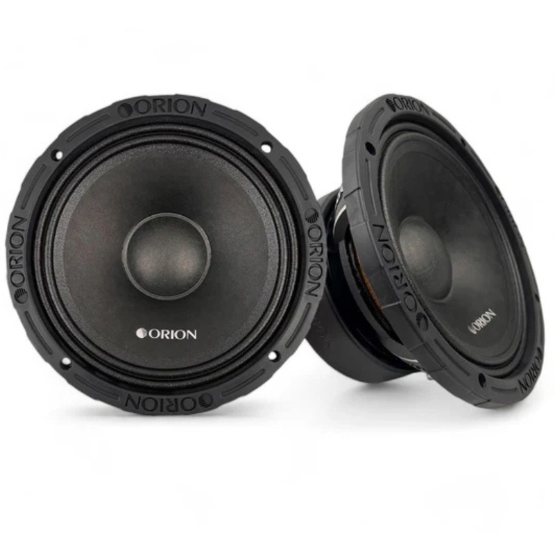 Pair of Orion 2-Ohm 400w RMS XTR Series 8″ Midrange Speakers w/Dust Cap