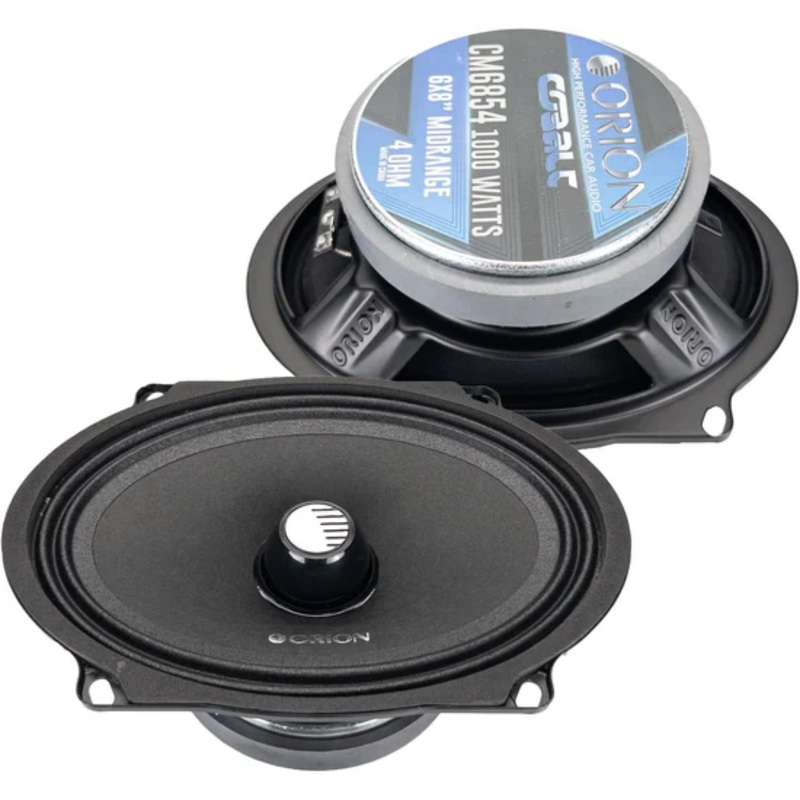 Pair of Orion 4-Ohm 250w RMS Cobalt High Efficiency 6×8 Midrange Bullet Speakers