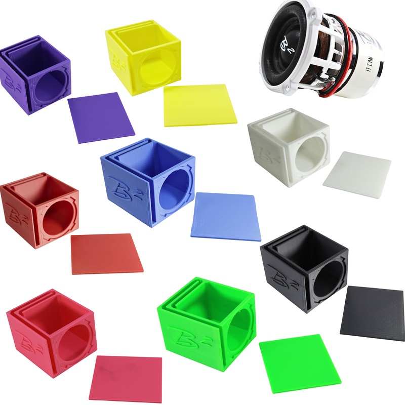 Single Ported Subwoofer Box Enclosure w/1x B2 Audio Rampage RC2 2″ Subwoofer Black