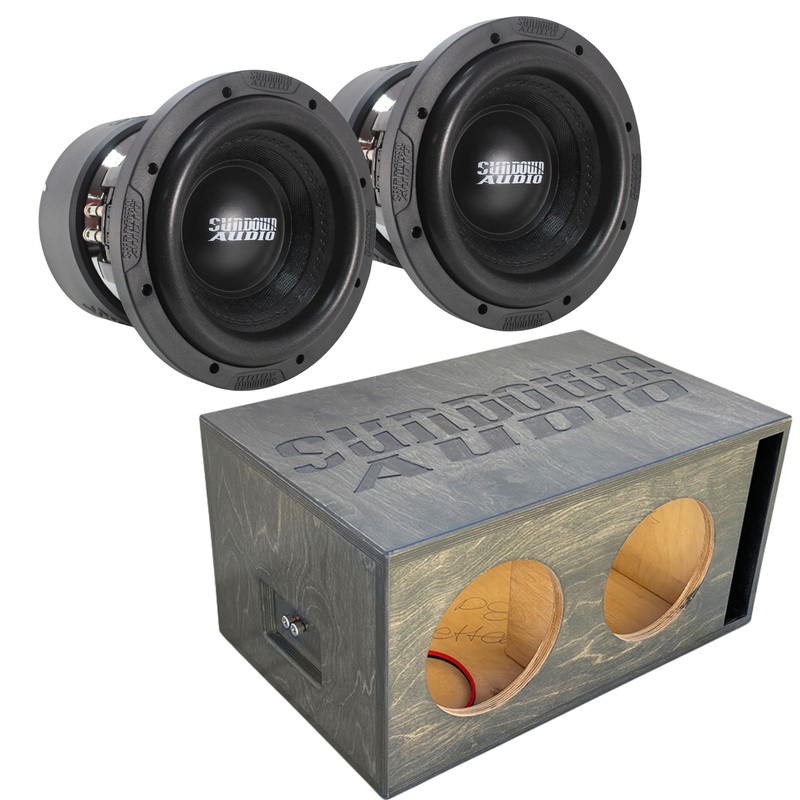 1000W RMS Dual 2 or 4-Ohm 8″ X Series V3 Subwoofer w/ Dual 8″ Birch Ported Box 2-Ohm