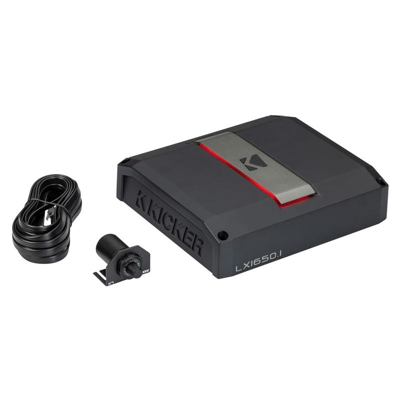 1650W 1-Ohm Mono Class D Subwoofer Amplifier w/Smart Bass & RGB LED Center Panel