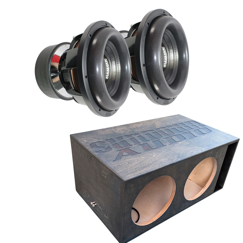 2000W RMS Dual 1 or 2-Ohm 12″ X Series V3 Subwoofer w/Dual 12″ Birch Ported Box 1-Ohm