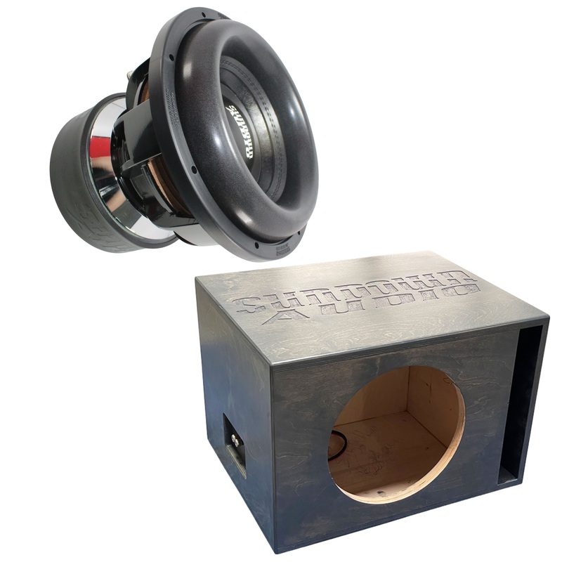 2000W RMS DVC 1 or 2-Ohm 12″ X Series V3 Subwoofer w/Single 12″ Birch Ported Box 1-Ohm