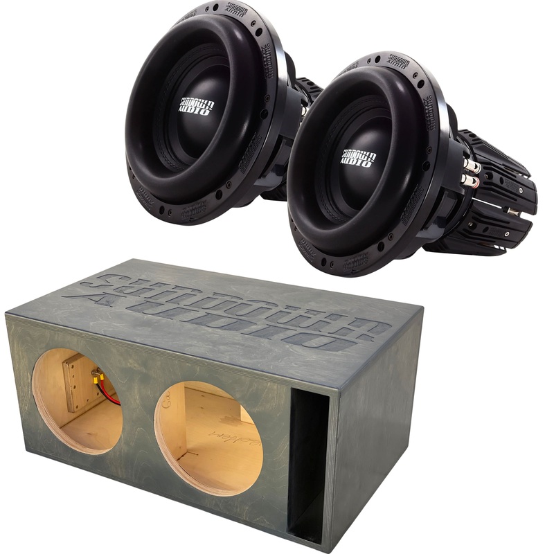 3000W RMS Dual 1 or 2-Ohm 12″ NS Series V6 Subwoofer w/Dual 12″ Birch Ported Box 1-Ohm