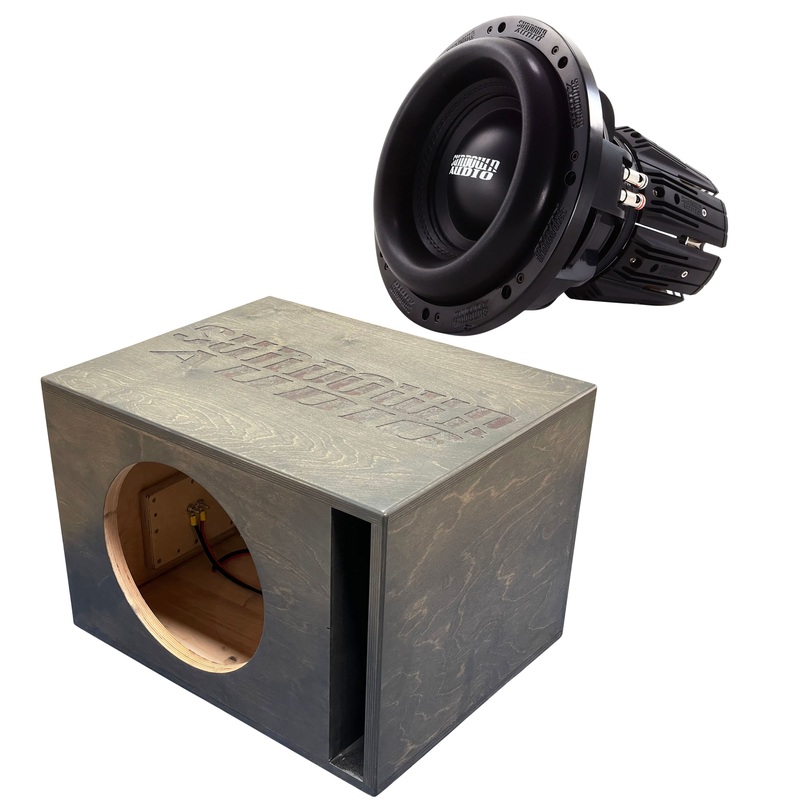 3000W RMS DVC 1 or 2-Ohm 10″NS Series V6 Subwoofer w/Single 10″ Birch Ported Box 1-Ohm