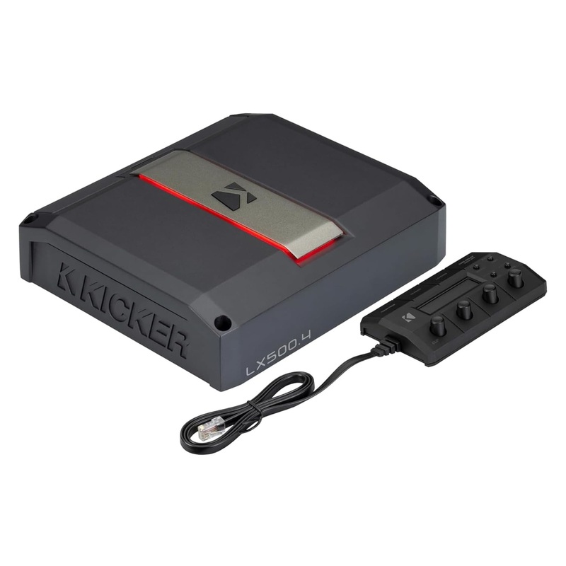 500W 2-Ohm Class D 4-Channel Amplifier w/LX Precision Controller & RGB LED Panel