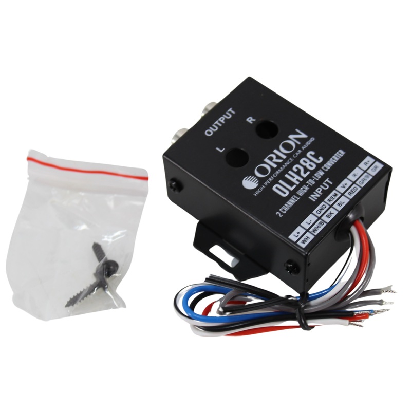 Auto Start 2 Channel High to Low RCA Level Converter w/ Built-In 12V Remote