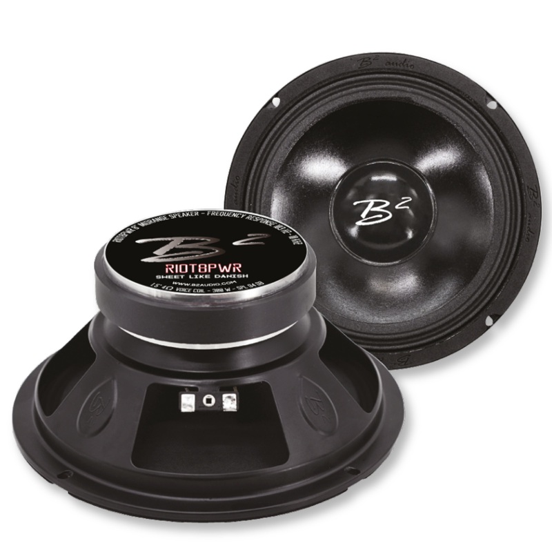 B2 Audio RIOT Pair of 8.5″ 4-Ohm 150W RMS Mid-Range UV/Water Resistant Speakers