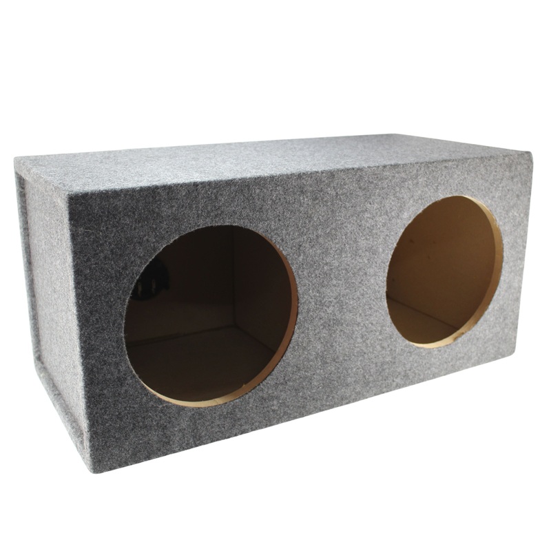 Dual 10 Sealed Carpeted Subwoofer Box Made w/ Heavy-Duty MDF Construction