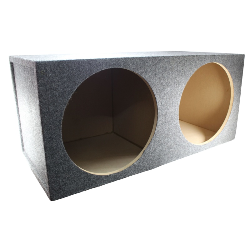 Dual 15 Sealed Carpeted Subwoofer Box Made w/ Heavy-Duty MDF Construction