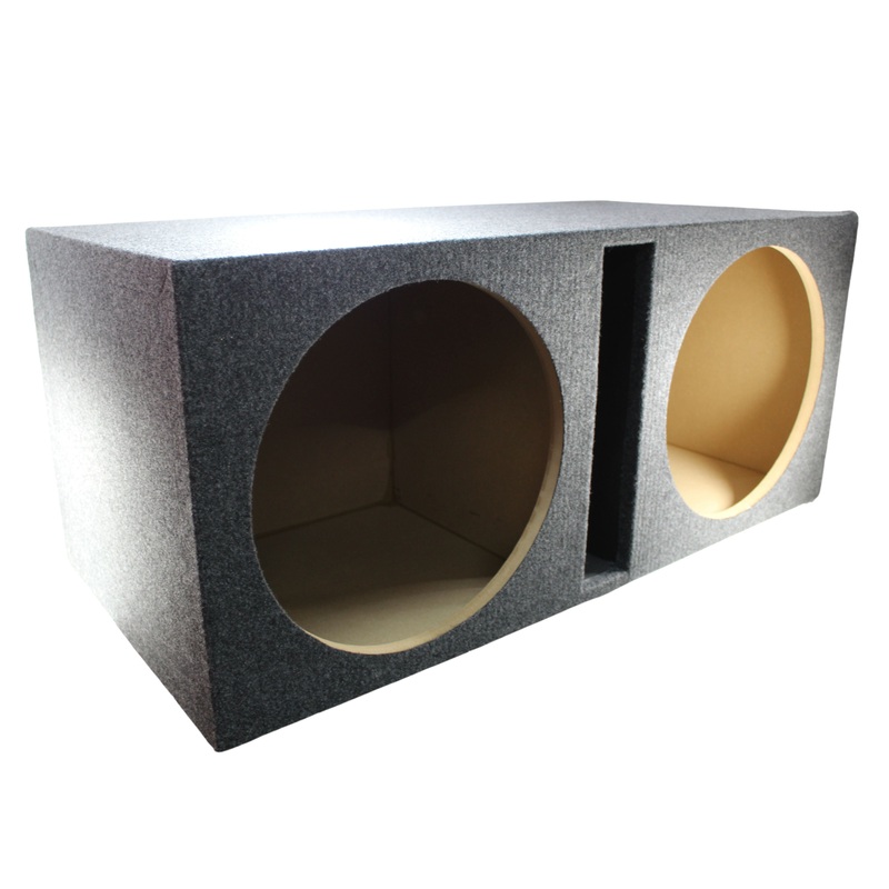 Dual 15 Vented Carpeted Subwoofer Box Made w/ Heavy-Duty MDF Construction