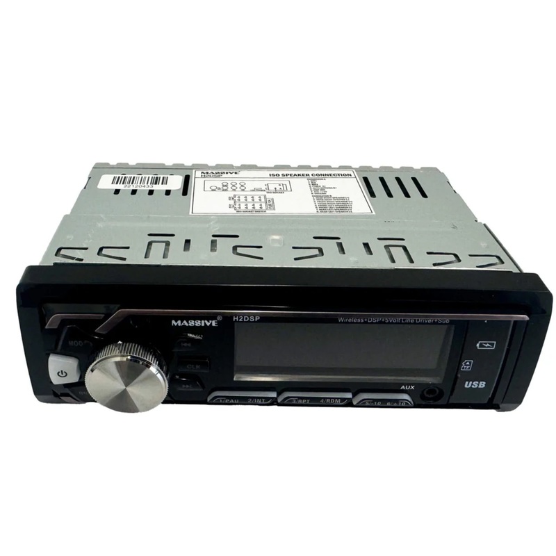 Massive Audio 1-Din Full Wireless Multi-Media Receiver w/DSP & Subwoofer Output