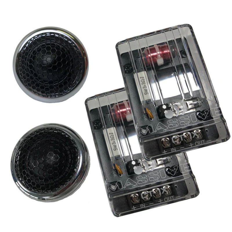 Massive Audio Pair of 100W RMS 4 Ohm 25mm Silk Dome Chrome Tweeters