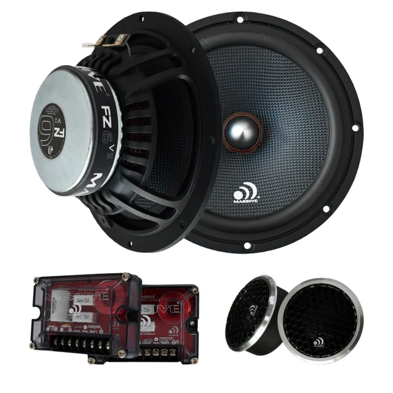Massive Audio Pair of  6.5″ 200 Watts RMS 4Ohm Component Kit Speakers