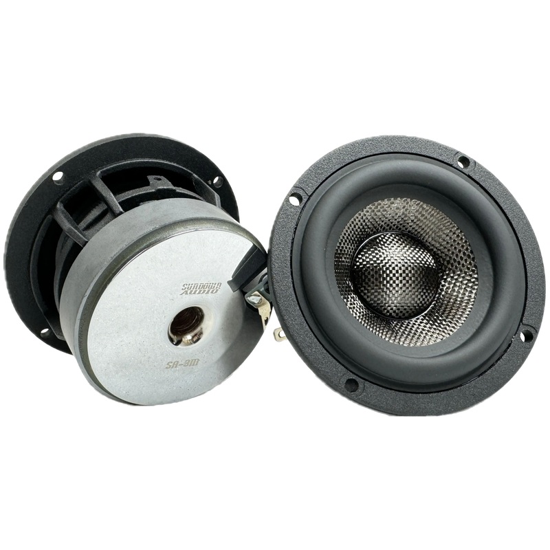Pair of Sundown Audio 3″ 4-Ohm 30W RMS Component Midrange Speakers SA Series V4