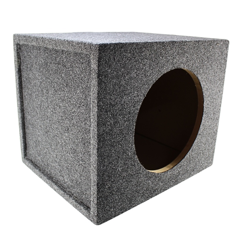 Single 10 Sealed Carpeted Subwoofer Box Made w/ Heavy-Duty MDF Construction