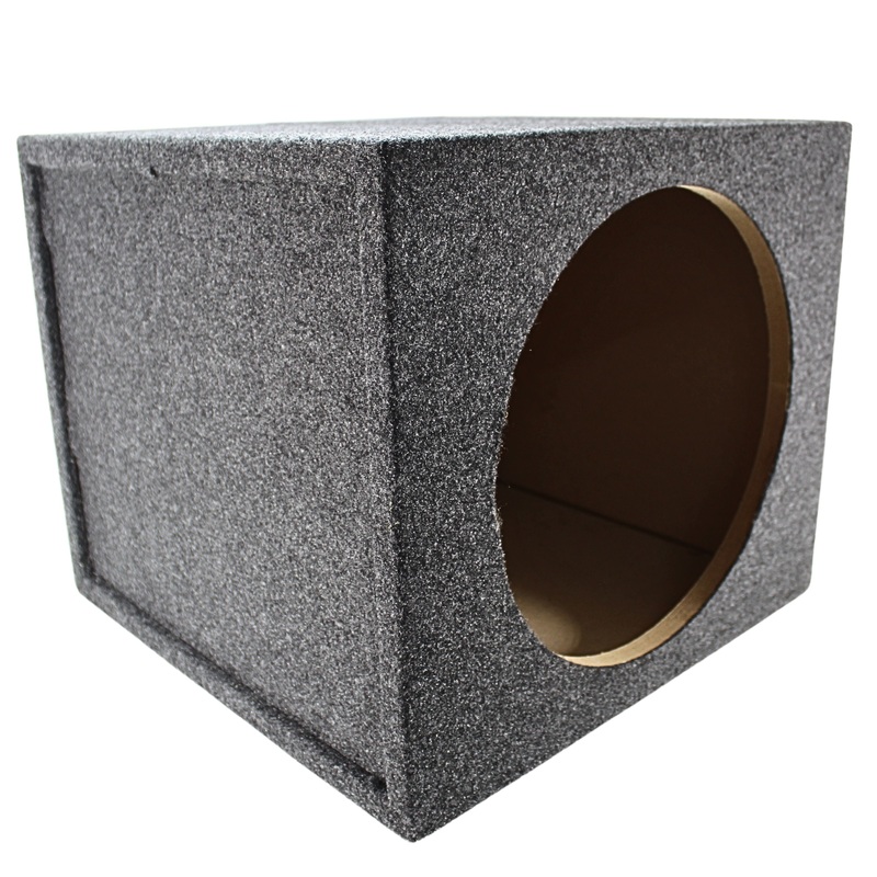Single 12 Sealed Carpeted Subwoofer Box Made w/ Heavy-Duty MDF Construction
